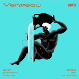 Illustration du signe du Zodiaque Verseau format 20x20cm par Yollema