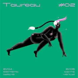 Illustration du signe du Zodiaque Taureau format 20x20cm par Yollema