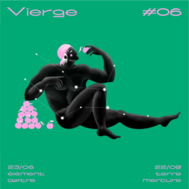 Illustration du signe du Zodiaque Vierge format 20x20cm par Yollema