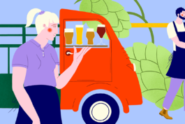 Détail d'une illustration pour une fresque géante réalisée pour les 3 Brasseurs à Toulouse Labège.