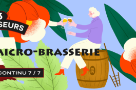 Détail d'une illustration pour une fresque géante réalisée pour les 3 Brasseurs à Toulouse Labège.