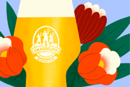 Détail d'une illustration pour une fresque géante réalisée pour les 3 Brasseurs à Toulouse Labège.