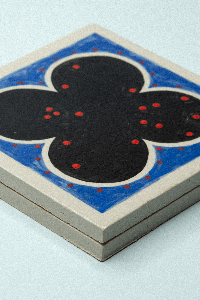 Carreau IllustrationAbstraite Bleu Détailsb